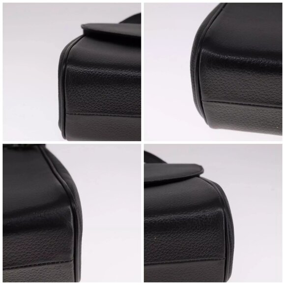 Burberrys Hand Bag Leather Black Auth - Picture 16 of 16